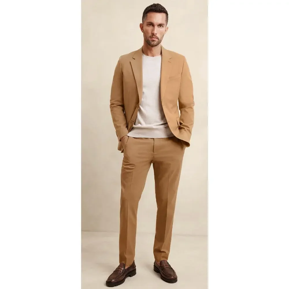 Banana Republic Tailored Fit Suit Trouser Pant Camel Mens Size 38x32 New